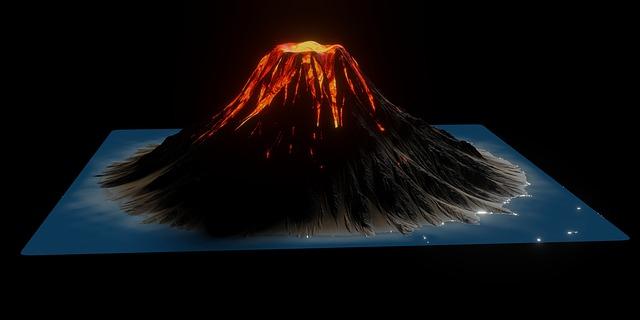 volcano, lava, volcanic eruption