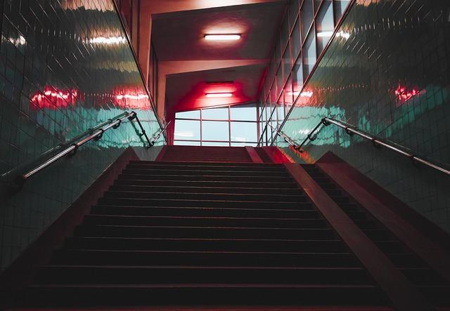 stairs, subway, station