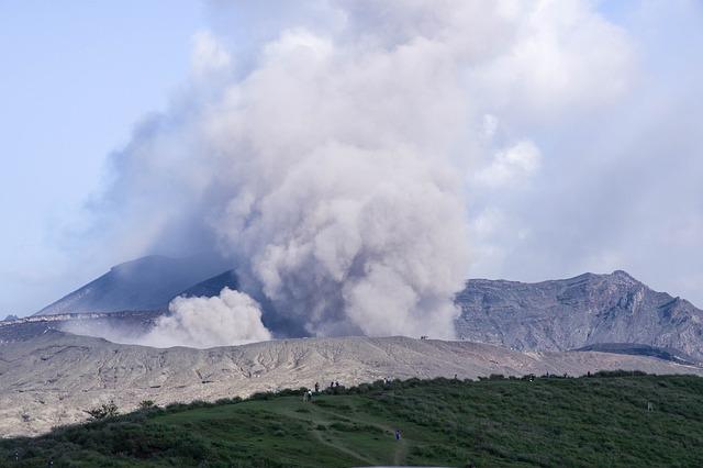 japan, volcano, eruption