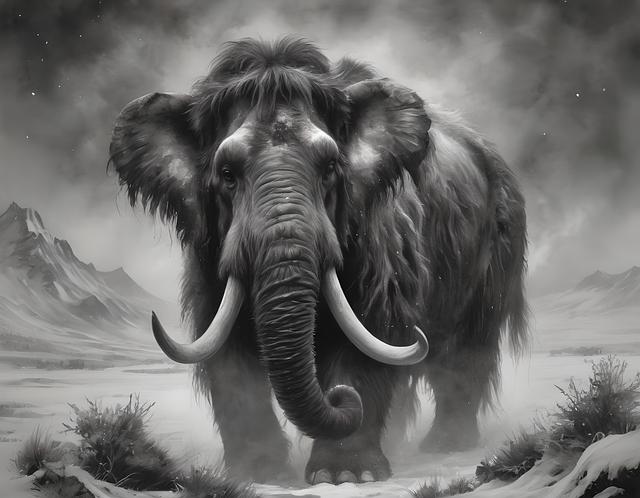 ai generated, woolly mammoth, mammoth