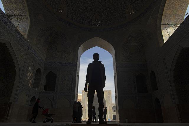 silhouette, isfahan, iran