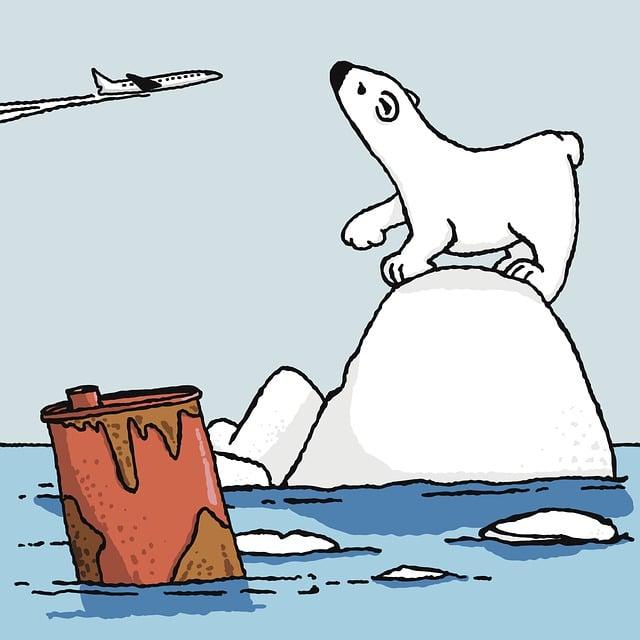 polar bear, pollution, sea