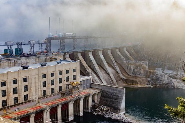 hydroelectric dam, river, dam