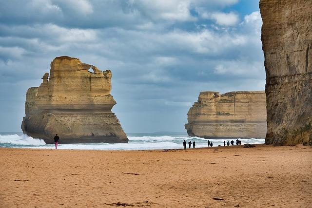islands, beach, coastal, sandstone, erosion, geology, nature, landscape