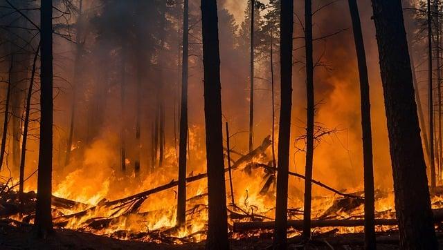 forest fire, forest, climate change