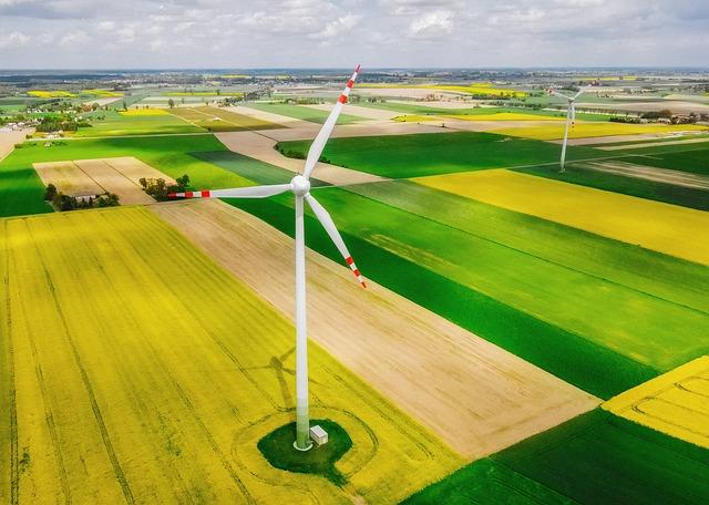 windmill, field, landscape